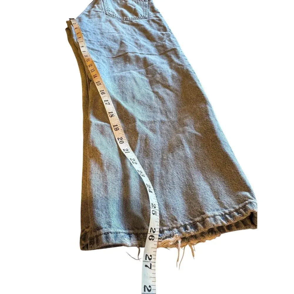 H&M Mom Jeans Women’s US 8 High Rise Distressed Light Wash 100% Cotton Denim
